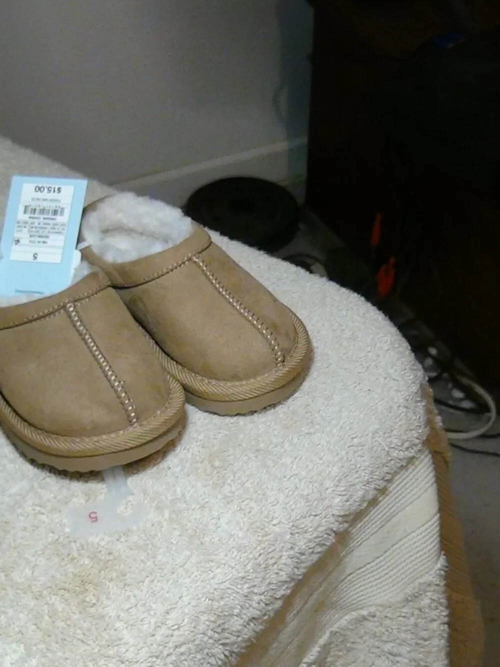 Cat & Jack baby Toddler Jude Suede Faux Slippers Clogs Brown